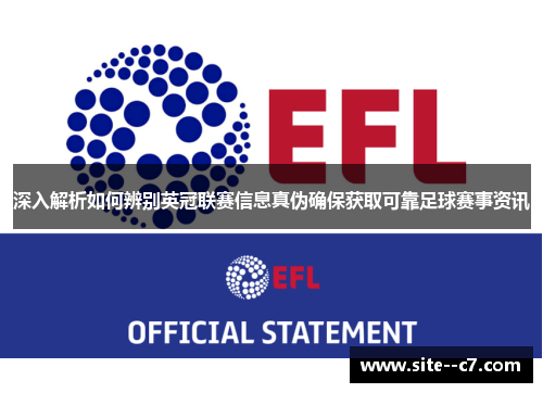 深入解析如何辨别英冠联赛信息真伪确保获取可靠足球赛事资讯
